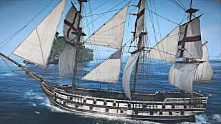 HMS Intrigue VS Legendary Ships || Assassin's Creed IV Black Flag [MOD]