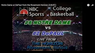 Notre Dame at DePaul from the Rosemont Horizon (3/8/81)