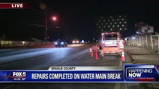 Repairs completed on water main break