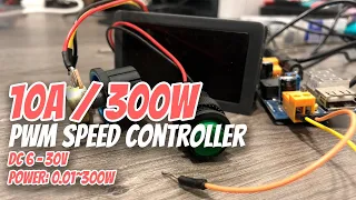 📦 PWM Speed Controller 0.01~300W for DC 6~30V motor CCM5D with digital indicator and button ON/OFF