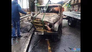 Четыре человека пострадали в ДТП в Лазаревском районе, где загорелся автомобиль