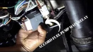 Honda Accord Fuel Pump Relay Location Replacement