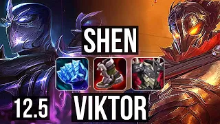 SHEN vs VIKTOR (TOP) | 7/0/5, 800+ games, 1.2M mastery, Godlike | NA Grandmaster | 12.5