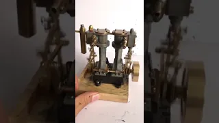 2 Cylinders Mini Steam Engine Model #engine #enginediyshop #steamengine #enginesound #enginemodel