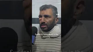 Palestinian man recounts the suffering he and his family experienced while fleeing al-Shifa hospital