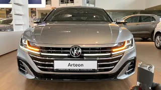 Новый VW Arteon 2021 - сумасшедшие светодиодные фонари, динамические индикаторы (R-line)