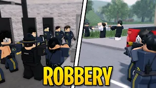 Police TRAPPED inside GUN STORE - Robbery in progress.. | Liberty County Roleplay (Roblox)