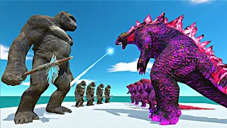 Epic War | King Kong vs Dark Devil Godzilla 2014 | Animal Revolt Battle Simulator