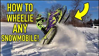 How To Wheelie ANY Snowmobile!