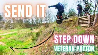 STEP DOWN SEND ON A ELECTRIC UNICYCLE // VETERAN PATTON // EUC ADVENTURES