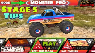 OffRoad Legends 2 monster Pro Cup stage 5 || OffRoad Legends 2 Monster pro Complete trick & tips⭐