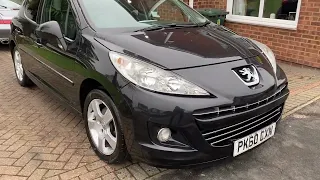 Peugeot 207 1.6 VTi Sport Tiptronic Euro 5 2010 78,000 miles Petrol Automatic Black ULEZ compliant