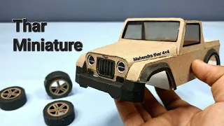 DIY Thar miniature from cardboard || handmade thar part-1 || #thar #cardboardcraft #cars