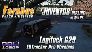 Fernbus Simulator - Juventus Repaint - Logitech G29 + EDTracker Pro Wireless (Wheel Cam)