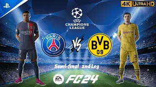 FC 24 - PSG vs. Dortmund | Champions League 23/24 Semi-final 2nd Leg | PS5 [4K 60FPS]