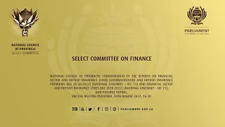 Select Committee on Finance, 30th August 2022