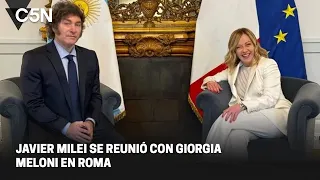 JAVIER MILEI se REUNIÓ con GIORGIA MELONI en ROMA