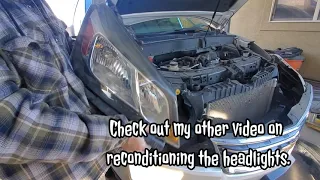 How to change headlight bulbs and remove headlights from Chevrolet traverse chevy led swap..