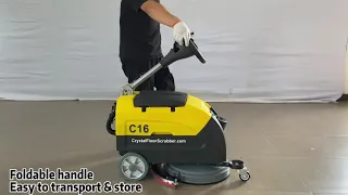 Battery Powered Floor Scrubber with a Complete Set of Parts, C16