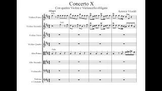 Antonio Vivaldi - Concerto in B minor RV 580 (Sheet Music Score)