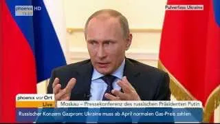 Pulverfass Ukraine - PK von Wladimir Putin am 04.03.2014