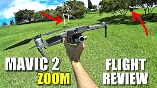 DJI MAVIC 2 ZOOM Flight Review - Crazy Windy Tracking & Avoidance, Zooming, Pros & Cons