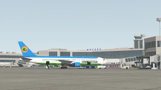 UZB3603 UTTT-UUDD Tashkent-Moscow(DME) VATSIM B763 UK67005