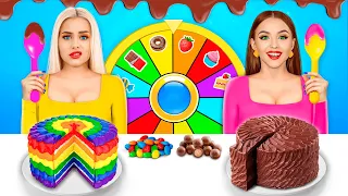Rainbow VS Chocolate Foods Challenge | Rainbow Jelly VS Chocolate Desserts Battle by RATATA BOOM