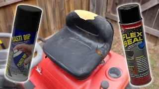 Fixing a Lawn Mower Seat: Flex Seal VS Plastidip