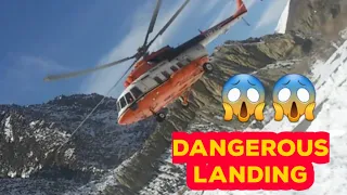 Dangerous Helicopter Landing and Take off