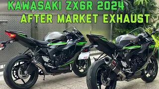 Kawasaki ZX6R 2024 with after market Exhaust | UPGRADE PART 1