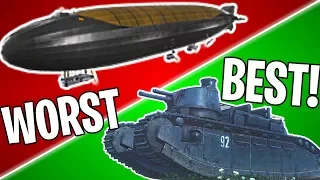 RANKING EVERY BEHEMOTH IN BF1 FROM WORST TO BEST! | Battlefield 1