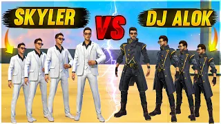 DJ ALOK vs SKYLER FACTORY CHALLENGE😂|4 VS 4 WHO WILL WIN ?| PRINCE BHAI | #factoryfreefire