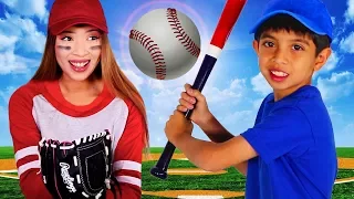 Joseph Teaches Auntie How to Play Baseball!