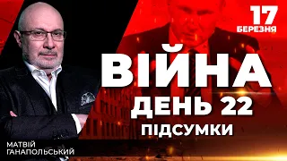 ⚡️ ПІДСУМКИ 22-го дня героїчної оборони України з Матвієм ГАНАПОЛЬСЬКИМ