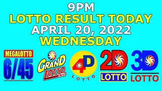 9pm Lotto Result Today April 20 2022 (Wednesday)