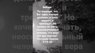 бесы веруют, и трепещут. Но хочешь ли знать, неосновательный человек, что вера без дел мертва?