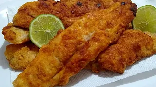 O SEGREDO DO PEIXE SEQUINHO E CROCANTE - Filé de merluza frito