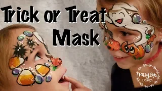 Trick-or-Treat Mask - Halloween Face Paint Tutorial
