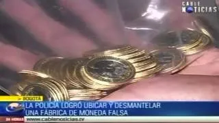 Policía desmantela fábrica de monedas falsas