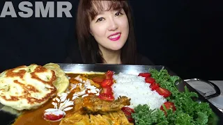 ASMR 인도식 마크니커리와 갈릭 난 먹방 디저트 딸기라씨 흔한 카레맛이 지겹다면 한번 드셔보세요