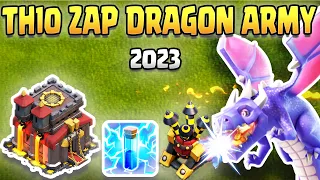 TH10 Zap Dragon Attack Strategy 2023 | Town Hall 10 Best & Powerful Army Clash of Clans