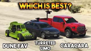 GTA 5 ONLINE : CARACARA VS DUNE FAV VS TURRETED LIMO (WHICH IS BEST?)