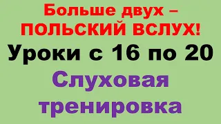 Курс А1 уроки с 16 по 20. Только на польском. Тренировка восприятия на слух.