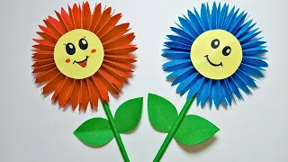 How To Make Sunflower 🌻 With Paper || DIY Paper Flower Design || Paper Decoration Flower
