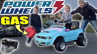 GAS Engine SWAP in POWER WHEELS Mustang Barbie car- New TOY