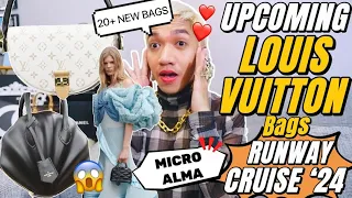 UPCOMING LOUIS VUITTON Bags from New Runway CRUISE 2024 Collection: Nano Alma + Shell Bag + Cube Bag