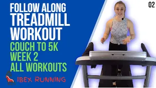 COUCH TO 5K | WEEK 2 - ALL WORKOUTS | No Music | Treadmill Follow Along! #IBXRunning #C25K