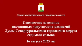 Совместное заседание постоянных депутатских комиссий 16 августа 2023 года