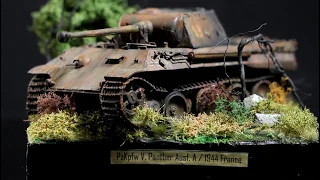 Destroyed Panther  Diorama